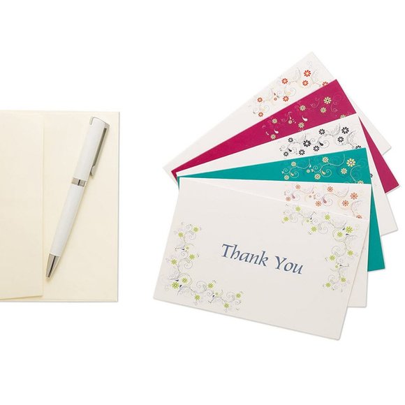 36 floral thank you cards & self sealing envelopes - Picture 2 of 7